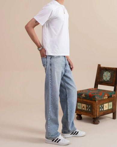 Light Blue Straight Leg