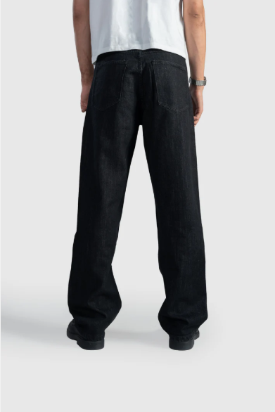 Raw Black Straight Leg