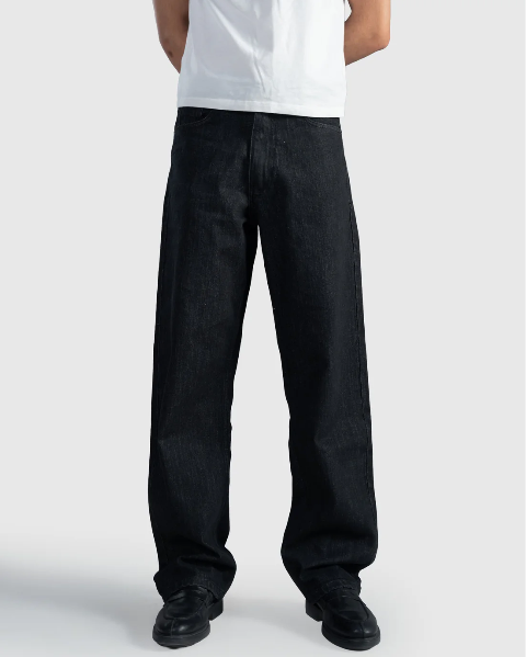 Raw Black Straight Leg